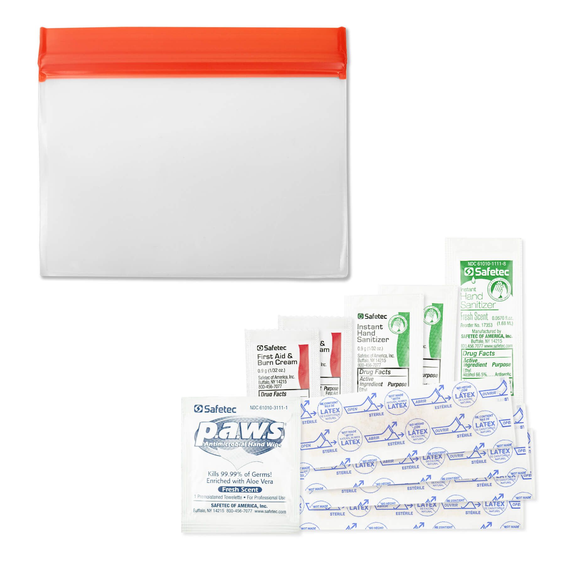 Clear with Red Zip Lock Blank